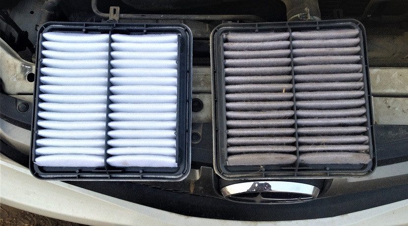 Check the air filter of a car